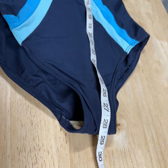 Miraclesuit NWT Spectra Trilogy One Piece Swimsuit Colorblock Size 16 Blue Black - Picture 10 of 11